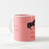 2 Couleurs Tasse folle de poney (Devant gauche)