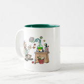 2 Couleurs Tasse folle drôle de scientifique (Devant gauche)