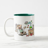 2 Couleurs Tasse folle drôle de scientifique (Gauche)