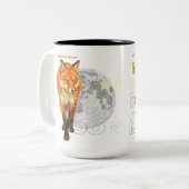 2 Couleurs Tasse Fox Moon Né pour Errer (Devant gauche)