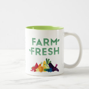 2 Couleurs Tasse fraîche de ferme organique
