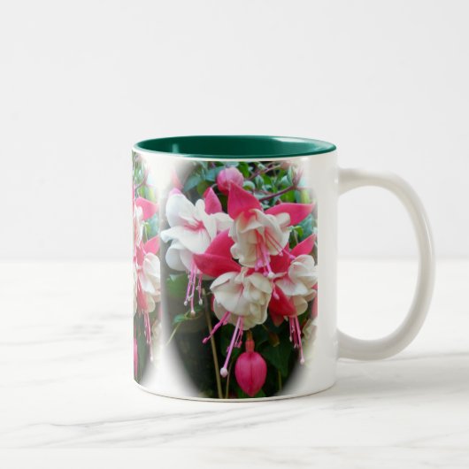 2 Couleurs Tasse Fuschia Rose et Blanc (Droit)