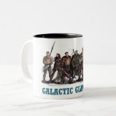 2 Couleurs Tasse galactique de gladiateurs (Devant gauche)