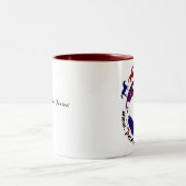 2 Couleurs Tasse gauchère de conversation de poney (Centre)