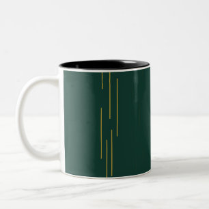 2 Couleurs Tasse géométrique en or vert émeraude