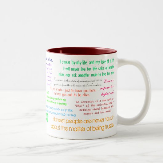 2 Couleurs Tasse gesticulée "par atlas" - customisée (Droit)