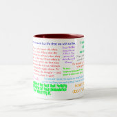 2 Couleurs Tasse gesticulée "par atlas" - customisée (Centre)