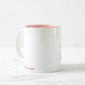 2 Couleurs Tasse Girly de crâne (Devant gauche)