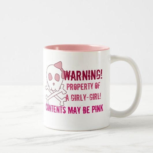 2 Couleurs Tasse Girly de crâne (Droit)