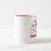 2 Couleurs Tasse Girly de crâne (Centre)