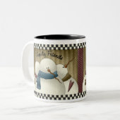 2 Couleurs Tasse givrée et d'amis (Devant gauche)