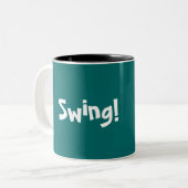 2 Couleurs Tasse - golfeur (Devant gauche)