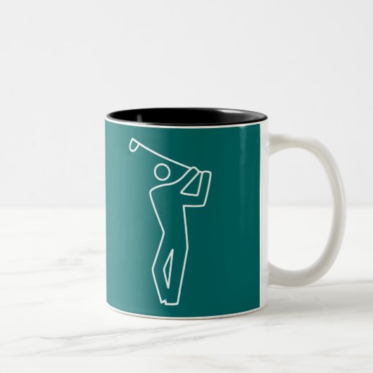 2 Couleurs Tasse - golfeur (Droit)