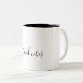 2 Couleurs Tasse "Good Vibes" Rose (Devant droit)