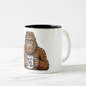 2 Couleurs Tasse gorille en colère (Devant droit)