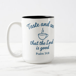 2 Couleurs Tasse « Goûtez et voyez que le Seigneur est bon »