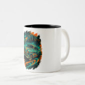 2 Couleurs Tasse Graffiti Voiture Classique (Devant droit)