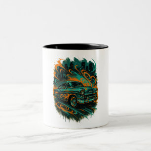 2 Couleurs Tasse Graffiti Voiture Classique