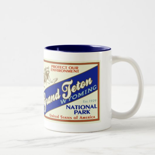 2 Couleurs Tasse grande de Teton (Droit)