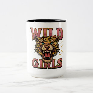 2 Couleurs Tasse graphique à motif léopard Wild Girls
