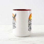 2 Couleurs Tasse Graphique Aigle Né Libre (Centre)