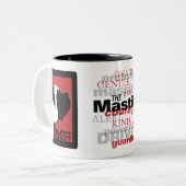 2 Couleurs Tasse graphique de mastiff (Devant gauche)