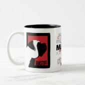 2 Couleurs Tasse graphique de mastiff (Gauche)