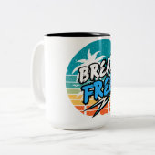 2 Couleurs Tasse Graphique Rétro « Libérez-Vous » (Devant gauche)