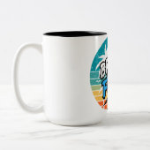 2 Couleurs Tasse Graphique Rétro « Libérez-Vous » (Gauche)