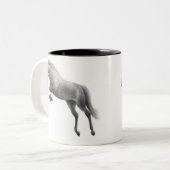 2 Couleurs Tasse grise sautante de cheval (Devant gauche)