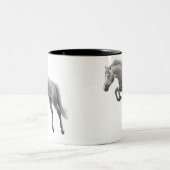 2 Couleurs Tasse grise sautante de cheval (Centre)
