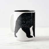2 Couleurs Tasse grunge d'ours (Devant gauche)