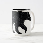 2 Couleurs Tasse grunge d'ours (Devant droit)