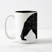 2 Couleurs Tasse grunge d'ours (Gauche)
