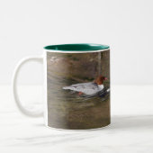 2 Couleurs Tasse Harle huppé (Gauche)