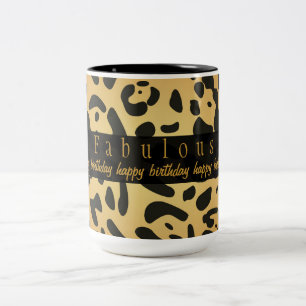 2 Couleurs Tasse heureuse d'anniversaire de poster de animal