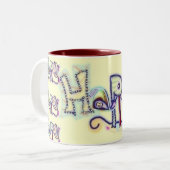 2 Couleurs Tasse heureuse de ~ (Devant gauche)