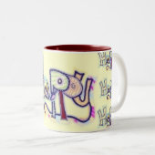 2 Couleurs Tasse heureuse de ~ (Devant droit)