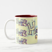 2 Couleurs Tasse heureuse de ~ (Gauche)