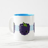 2 Couleurs Tasse heureuse de Blackberry (Devant gauche)