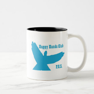 2 Couleurs Tasse heureuse de club de mains de PHS