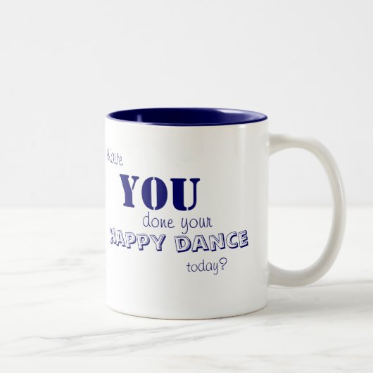 2 Couleurs Tasse heureuse de danse (Droit)