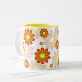 2 Couleurs Tasse heureuse de fleur de printemps (Devant gauche)