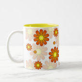2 Couleurs Tasse heureuse de fleur de printemps (Gauche)