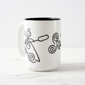 2 Couleurs Tasse heureuse de kayak (Devant gauche)