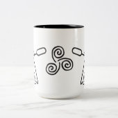 2 Couleurs Tasse heureuse de kayak (Centre)