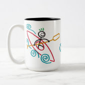 2 Couleurs Tasse heureuse de kayak (Gauche)