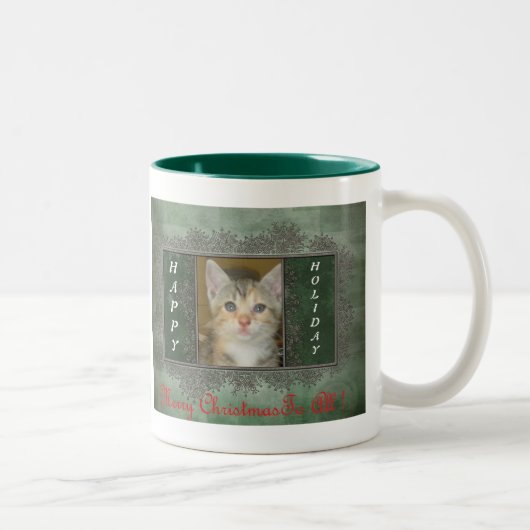 2 Couleurs Tasse heureuse de Kitty de Noël de vacances ! (Droit)