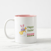 2 Couleurs Tasse heureuse de Pâques (Gauche)