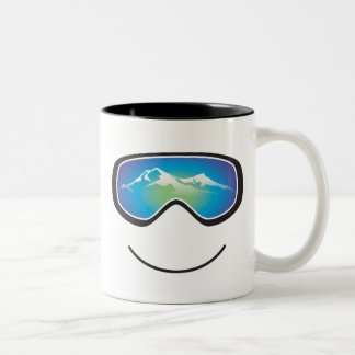 2 Couleurs Tasse heureuse de skieur/surfeur